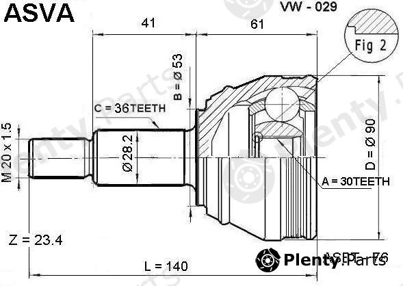  ASVA part VW029 Replacement part