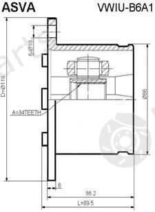  ASVA part VWIU-B6A1 (VWIUB6A1) Replacement part