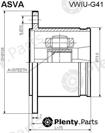  ASVA part VWIU-G41 (VWIUG41) Joint Kit, drive shaft