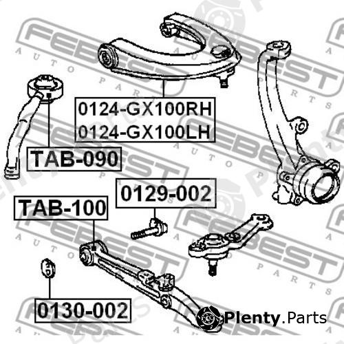  FEBEST part 0124-GX100RH (0124GX100RH) Track Control Arm