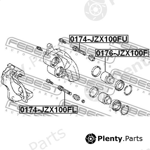  FEBEST part 0174-JZX100FU (0174JZX100FU) Guide Bolt, brake caliper