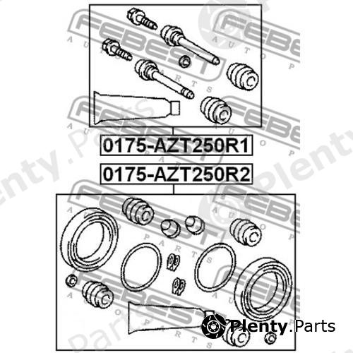  FEBEST part 0175-AZT250R2 (0175AZT250R2) Repair Kit, brake caliper