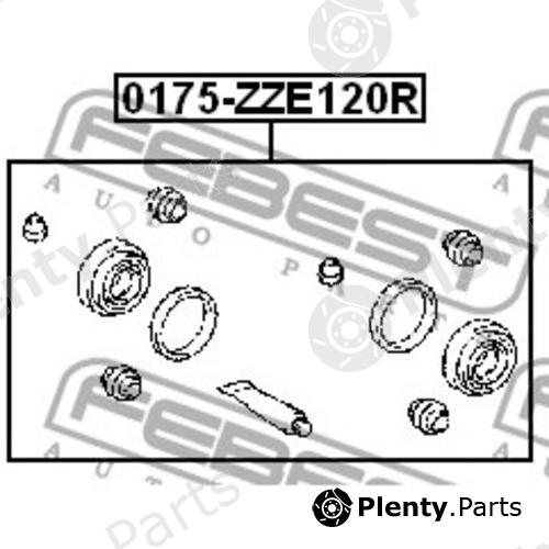  FEBEST part 0175-ZZE120R (0175ZZE120R) Repair Kit, brake caliper