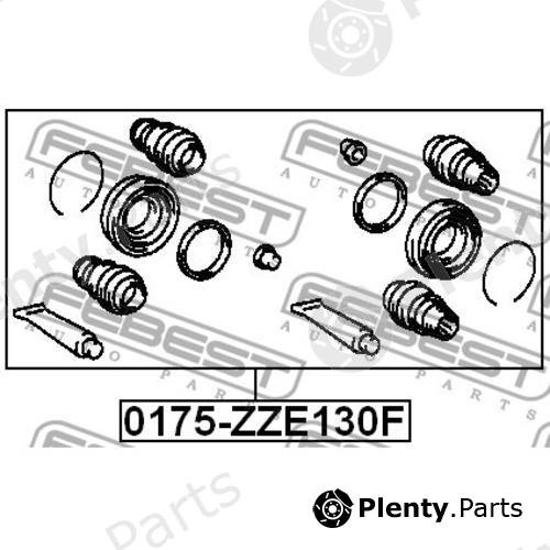  FEBEST part 0175-ZZE130F (0175ZZE130F) Repair Kit, brake caliper