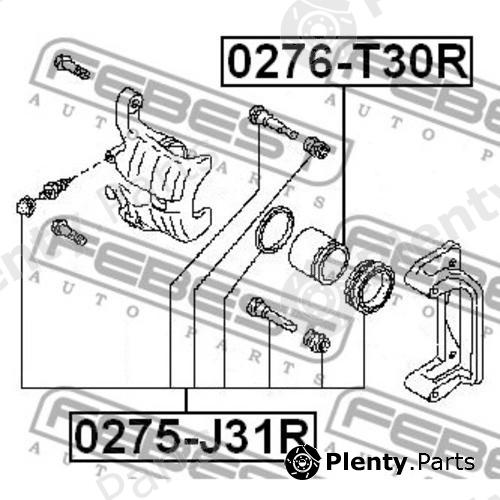  FEBEST part 0275-J31R (0275J31R) Repair Kit, brake caliper