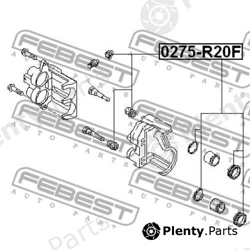  FEBEST part 0275-R20F (0275R20F) Repair Kit, brake caliper