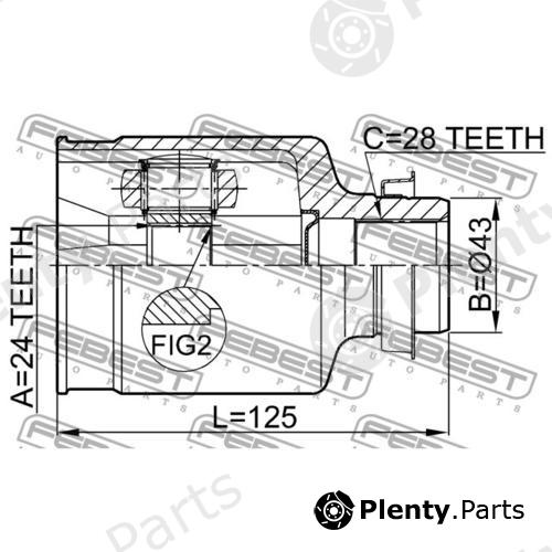  FEBEST part 0511-MZ5ATRH (0511MZ5ATRH) Joint, drive shaft