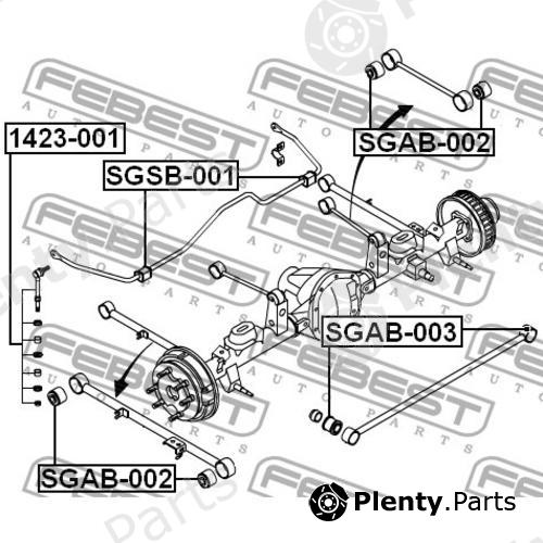  FEBEST part 1423-001 (1423001) Rod/Strut, stabiliser