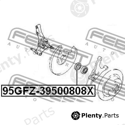  FEBEST part 95GFZ-39500808X (95GFZ39500808X) Seal, wheel hub