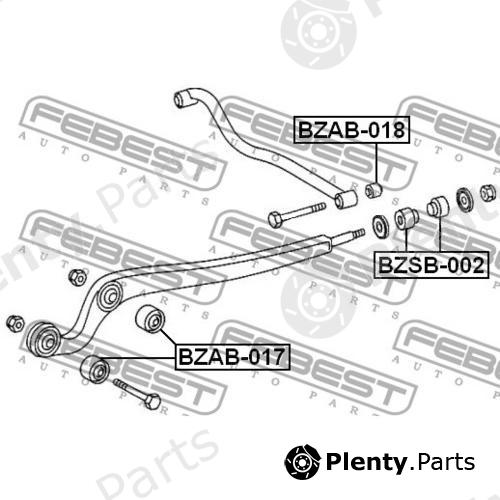  FEBEST part BZAB-017 (BZAB017) Control Arm-/Trailing Arm Bush