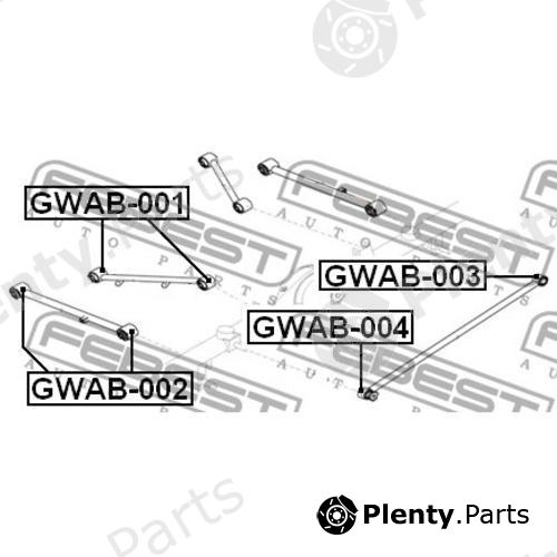  FEBEST part GWAB-004 (GWAB004) Control Arm-/Trailing Arm Bush