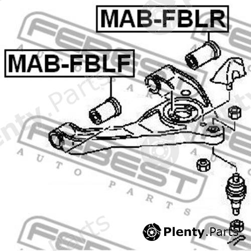  FEBEST part MAB-FBLR (MABFBLR) Control Arm-/Trailing Arm Bush