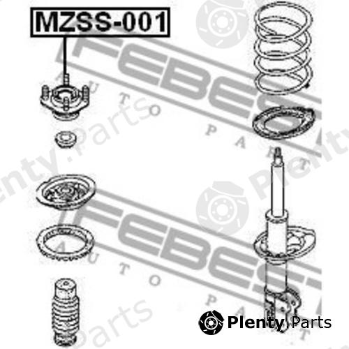  FEBEST part MZSS001 Mounting, shock absorbers