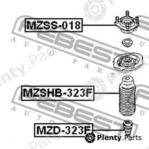  FEBEST part MZSS018 Mounting, shock absorbers