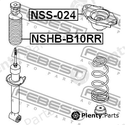  FEBEST part NSHB-B10RR (NSHBB10RR) Protective Cap/Bellow, shock absorber