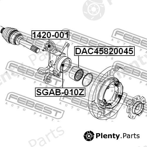  FEBEST part SGAB-010Z (SGAB010Z) Bush, control arm mounting
