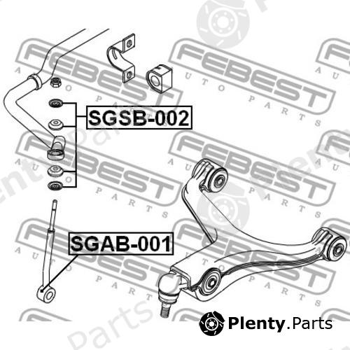  FEBEST part SGSB-002 (SGSB002) Tie Bar Bush