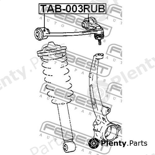  FEBEST part TAB-003RUB (TAB003RUB) Control Arm-/Trailing Arm Bush