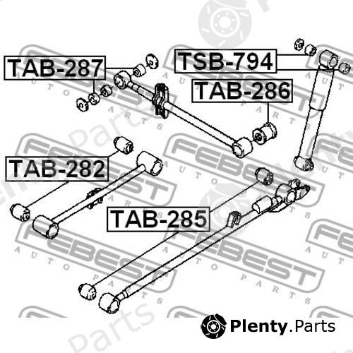  FEBEST part TAB-286 (TAB286) Control Arm-/Trailing Arm Bush
