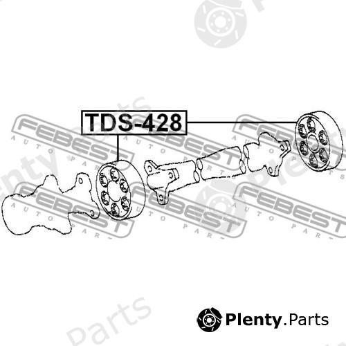  FEBEST part TDS-428 (TDS428) Vibration Damper, propshaft