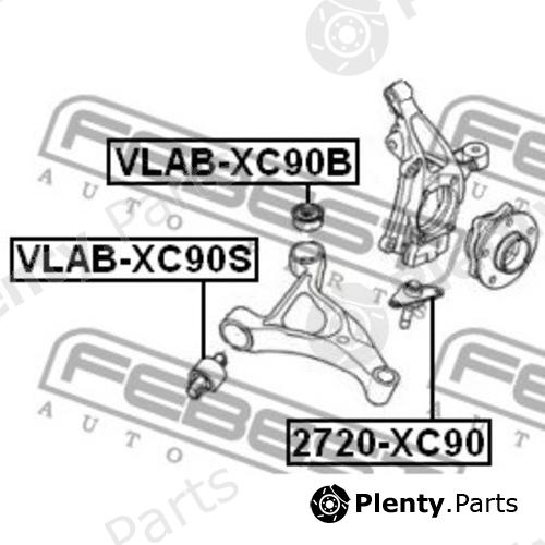  FEBEST part VLAB-XC90B (VLABXC90B) Control Arm-/Trailing Arm Bush