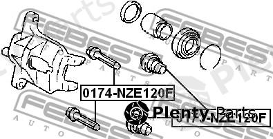  FEBEST part 0173NZE120F Bellow, brake caliper guide