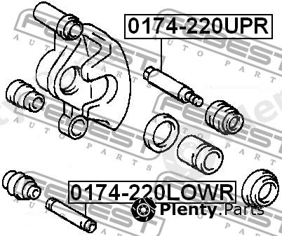  FEBEST part 0174220LOWR Guide Bolt, brake caliper