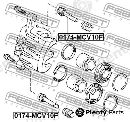  FEBEST part 0174MCV10F Guide Bolt, brake caliper