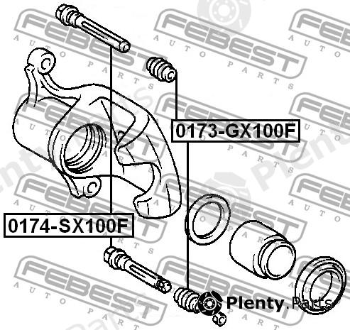  FEBEST part 0174SX100F Guide Bolt, brake caliper