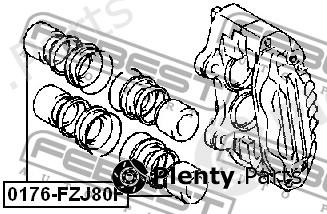  FEBEST part 0176FZJ80F Piston, brake caliper