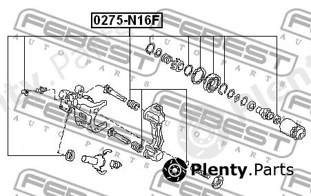  FEBEST part 0275N16F Repair Kit, brake caliper