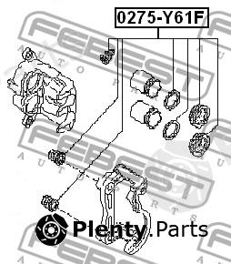  FEBEST part 0275Y61F Repair Kit, brake caliper