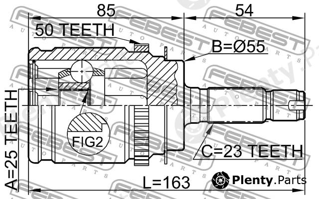  FEBEST part 0310RD1RA50 Joint, drive shaft