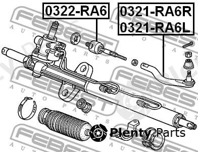  FEBEST part 0321RA6R Tie Rod End