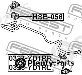  FEBEST part 0323YD1RR Rod/Strut, stabiliser