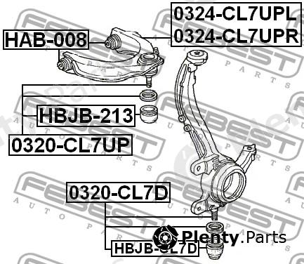  FEBEST part 0324CL7UPR Track Control Arm