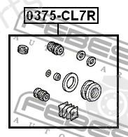  FEBEST part 0375CL7R Repair Kit, brake caliper