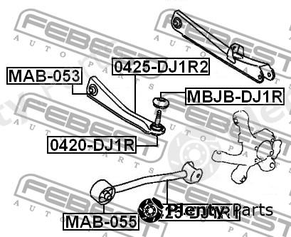 FEBEST part 0425DJ1R2 Track Control Arm