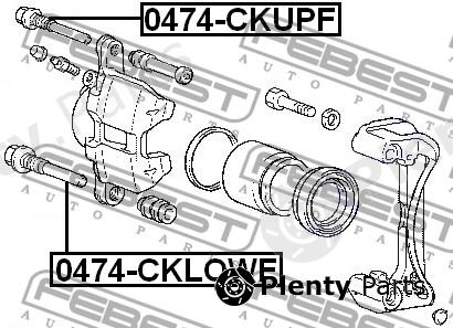  FEBEST part 0474CKLOWF Guide Bolt, brake caliper