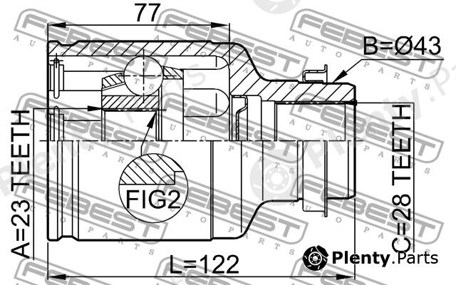  FEBEST part 0511GEMTRH Joint, drive shaft