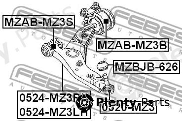  FEBEST part 0520-MZ3 (0520MZ3) Ball Joint
