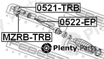  FEBEST part 0521-TRB (0521TRB) Tie Rod End