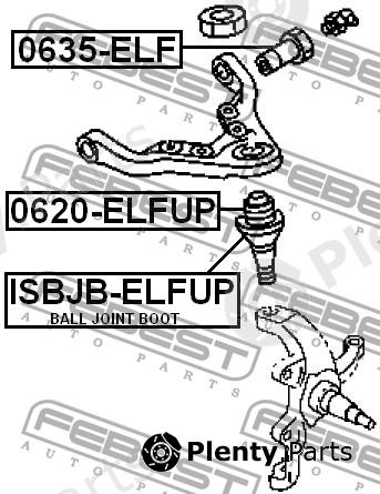  FEBEST part 0620ELFUP Ball Joint