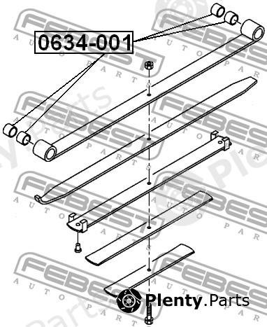  FEBEST part 0634001 Bush, leaf spring
