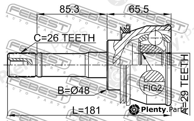  FEBEST part 0710011 Joint, drive shaft