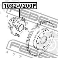  FEBEST part 1082-V200F (1082V200F) Wheel Hub