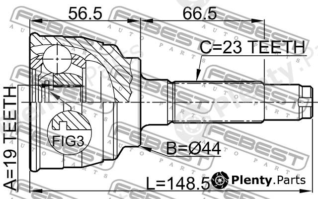  FEBEST part 1110TICO Joint, drive shaft