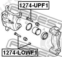  FEBEST part 1274UPF1 Guide Bolt, brake caliper