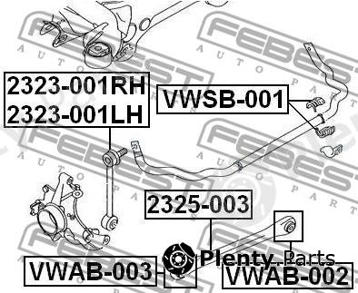  FEBEST part 2325003 Track Control Arm