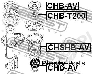  FEBEST part CHBT200 Anti-Friction Bearing, suspension strut support mounting